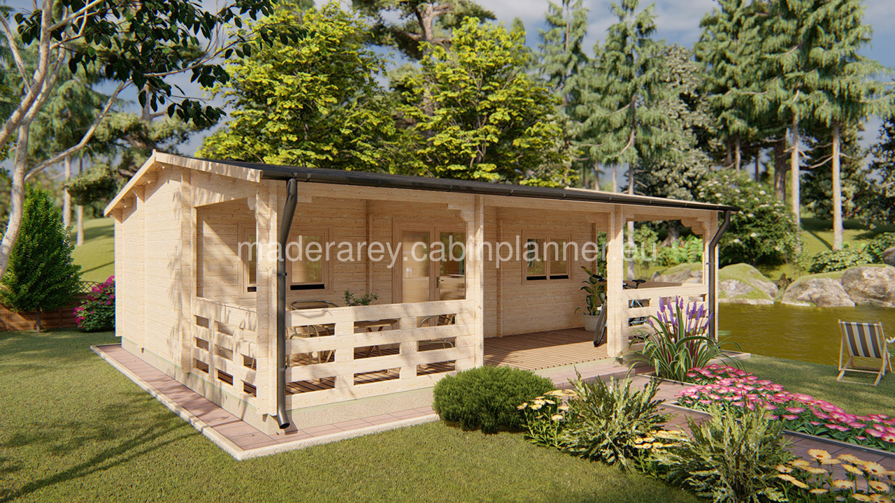 Alma 7.05x8 casa de madera 44mm