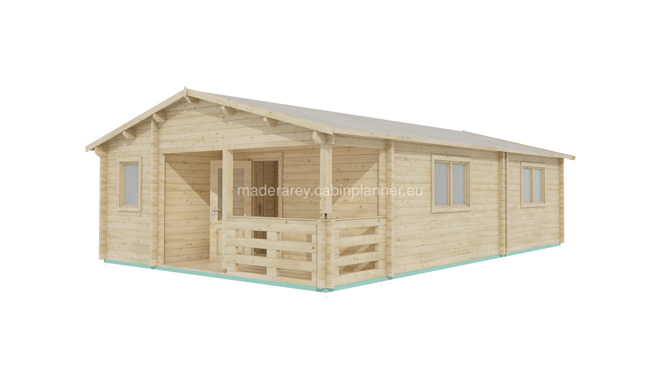 Almeria 6x8.87 casa de madera 68mm