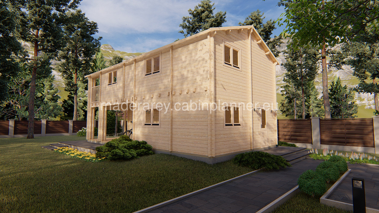 Athena 5.86x11.16 casa de madera 68mm
