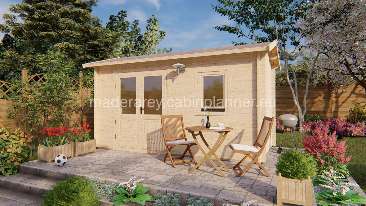Erna 2.5x4.5 casa de madera 44mm
