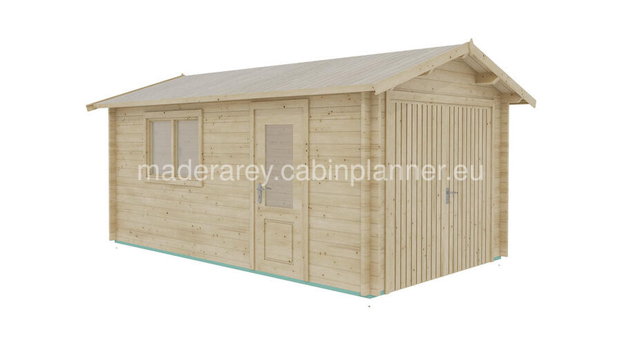Garaje 3.2x5.2 casa de madera 44mm