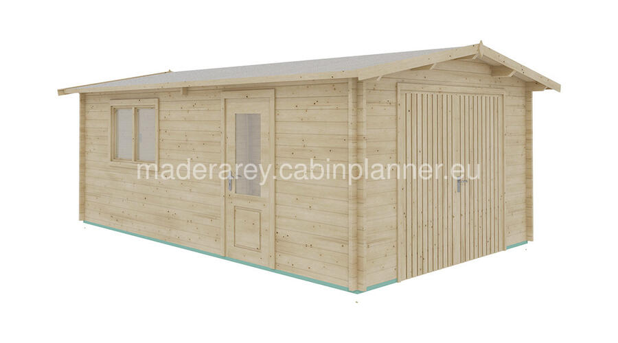 Garaje 4x6 casa de madera 44mm
