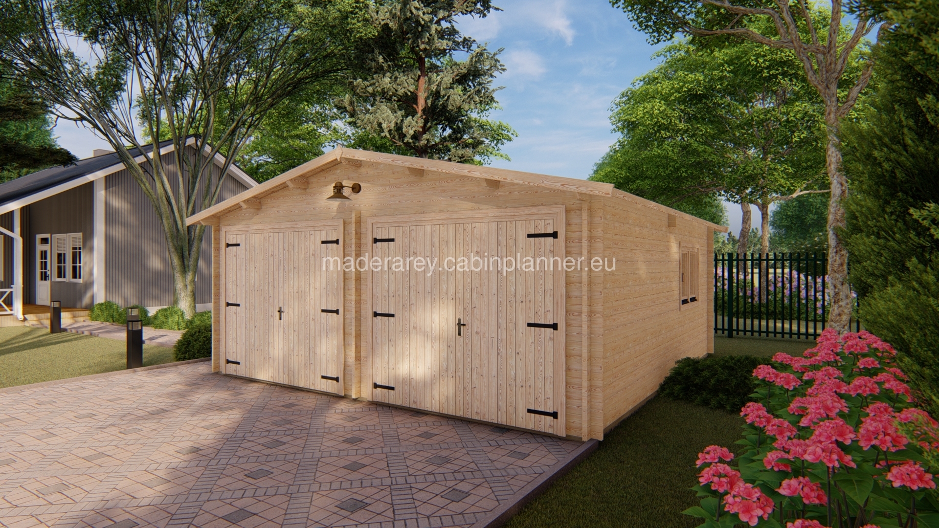 Garaje 6x6 casa de madera 44mm