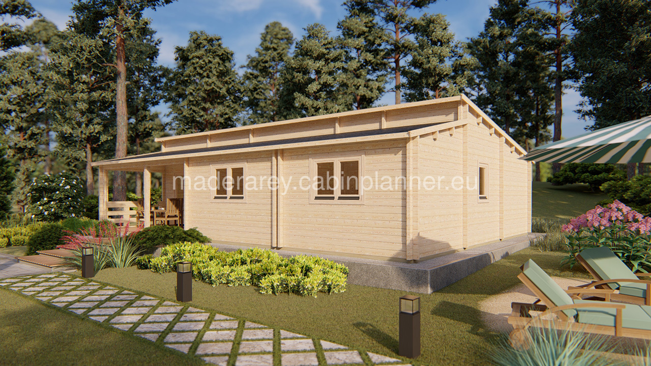 Ibérica T3 7.92x11.84 casa de madera 44mm