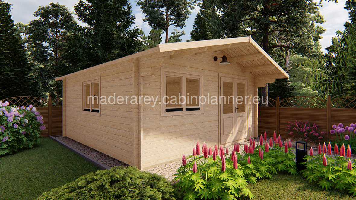 Linus WC 5x4 casa de madera 44mm