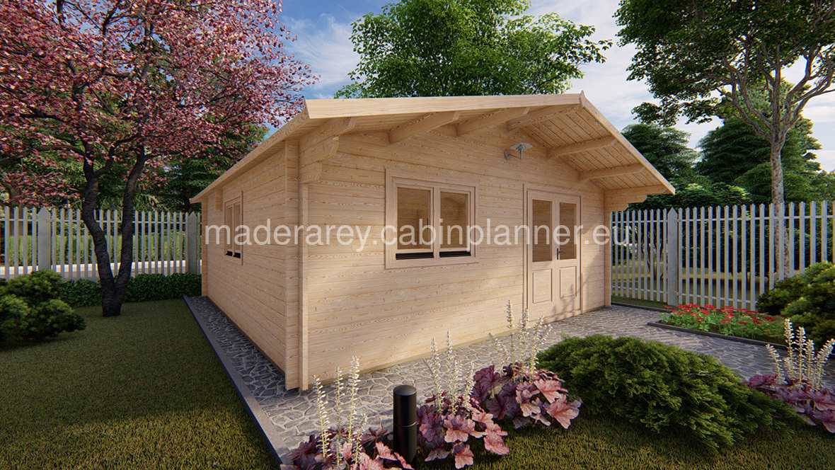 Linus 6x4 casa de madera 44mm