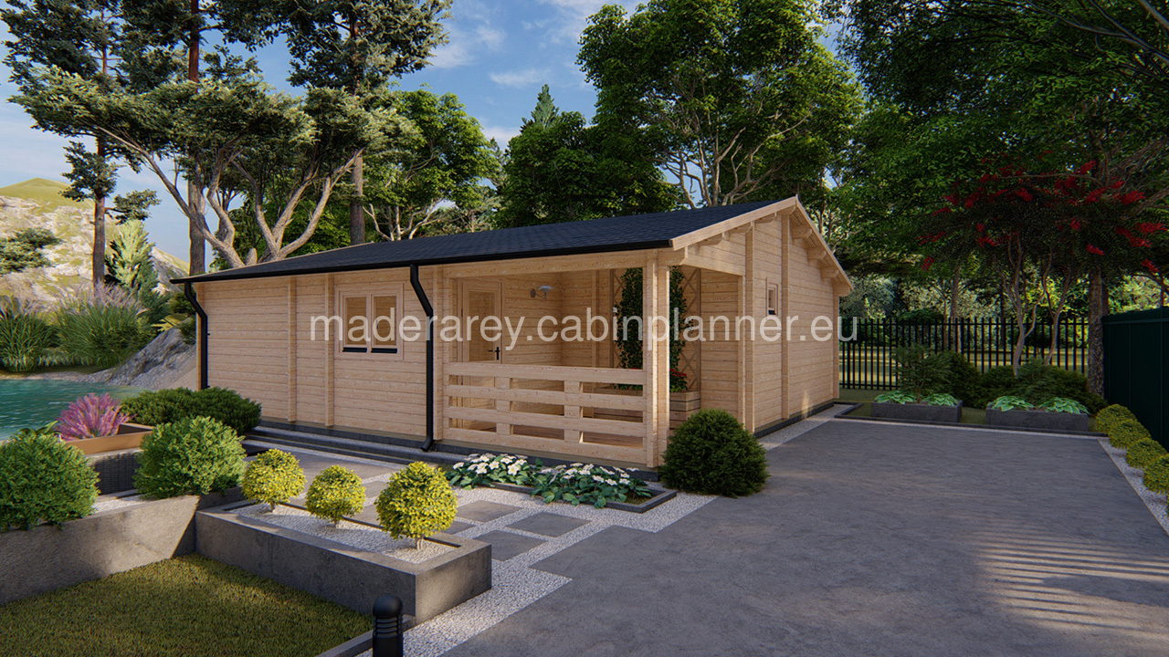 Orlando  olga 8x9 casa de madera 68mm