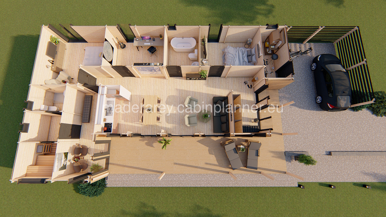 Winnipeg 10.01x16.69 casa de madera 58mm